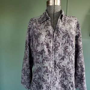 Croft and Barrow Zip up Shirt